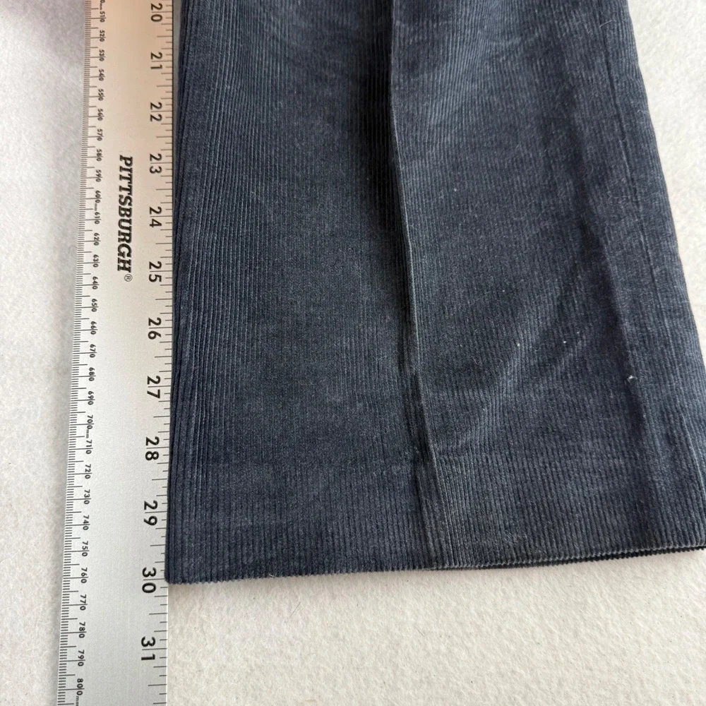 Reed St James Mens Pleated Corduroy Trousers Navy Blue 38x30 Straight Leg 03364